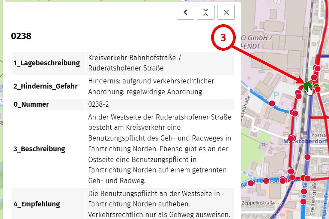 Legende zur Bedienung von Umap Anleitung