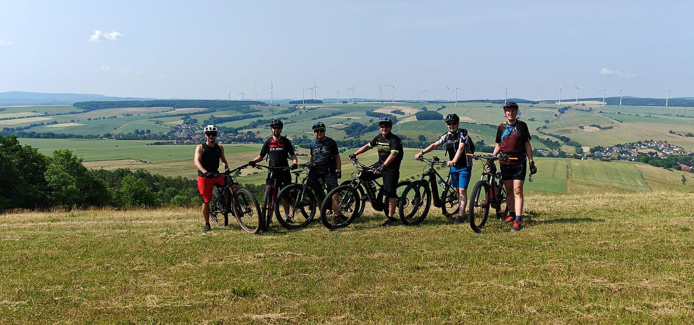 Tour in den Hainich Weiter Blick ins Land auf der Tour in den Hainich